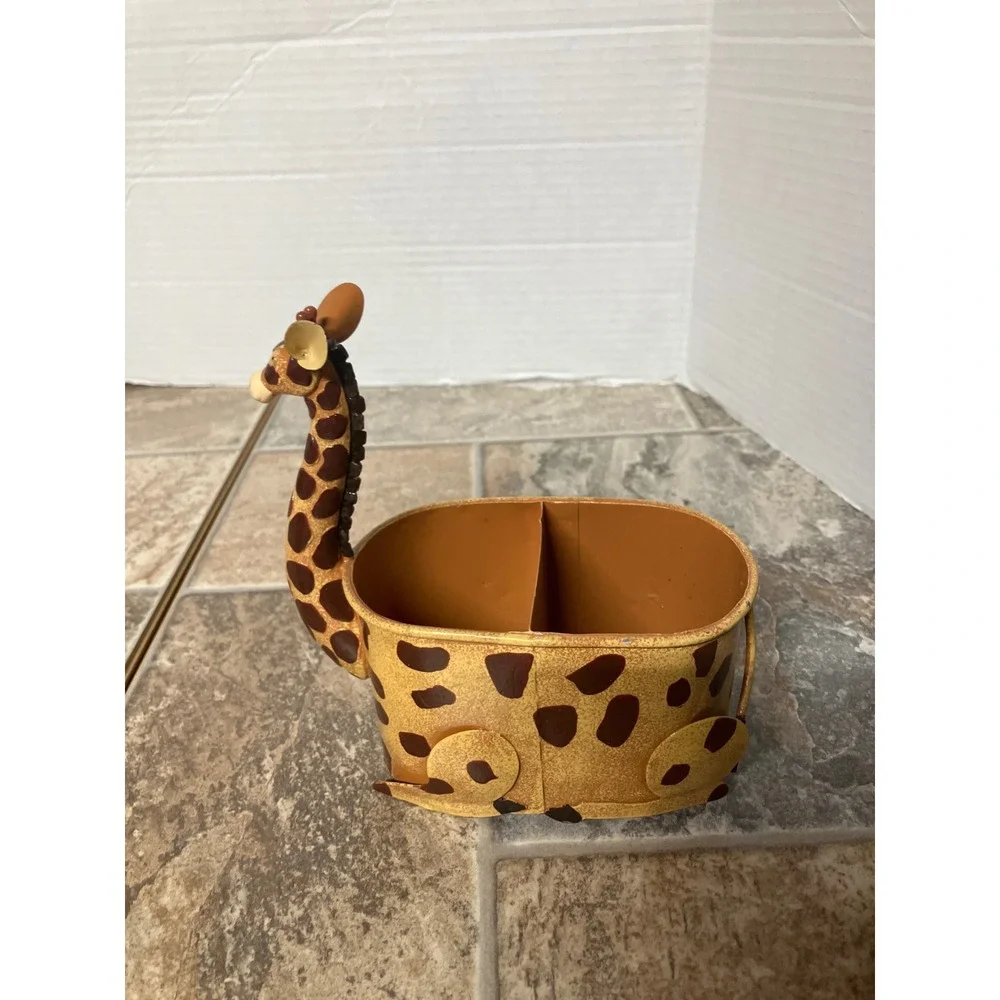 Metal Giraffe‎ Planter Pot Holder Organizer Desk Decor Safari Jungle
